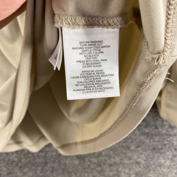 Anne Klein Shirt Women S Small Beige Button Up 3/4 Sleeve Collared Roll Up Tab - Picture 5 of 10